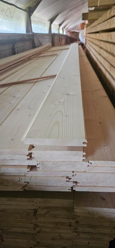 Te koop groef en veer planken 18x145mm dakbeschot  18x195mm, Tuin en Terras, Palen, Balken en Planken, Nieuw, Planken, 250 cm of meer