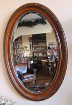 Mooi bewerkte antieke engelse ovale spiegel 80 X 40 cm, Minder dan 100 cm, Minder dan 50 cm, Ophalen, Ovaal