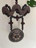 Oude Aziatische Gong met houtsnijwerk, Antiek en Kunst, Ophalen of Verzenden