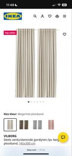 IKEA Vilborg Gordijnen - Beige - 2 stuks, Huis en Inrichting, Stoffering | Gordijnen en Lamellen, 100 tot 150 cm, 200 cm of meer