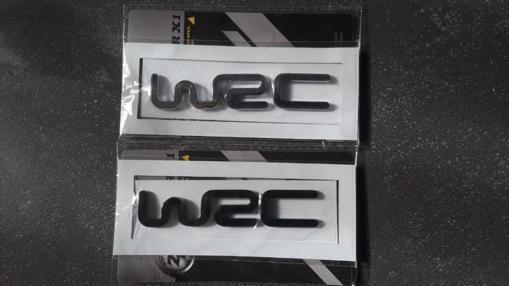 3D metalen Sticker WRC World Rally Championship zwart chroom, Verzamelen, Stickers, Nieuw, Auto of Motor, Verzenden
