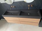 INK Momento wastafel 160 breed zwart, Ophalen, Nieuw, Steen, Wastafel