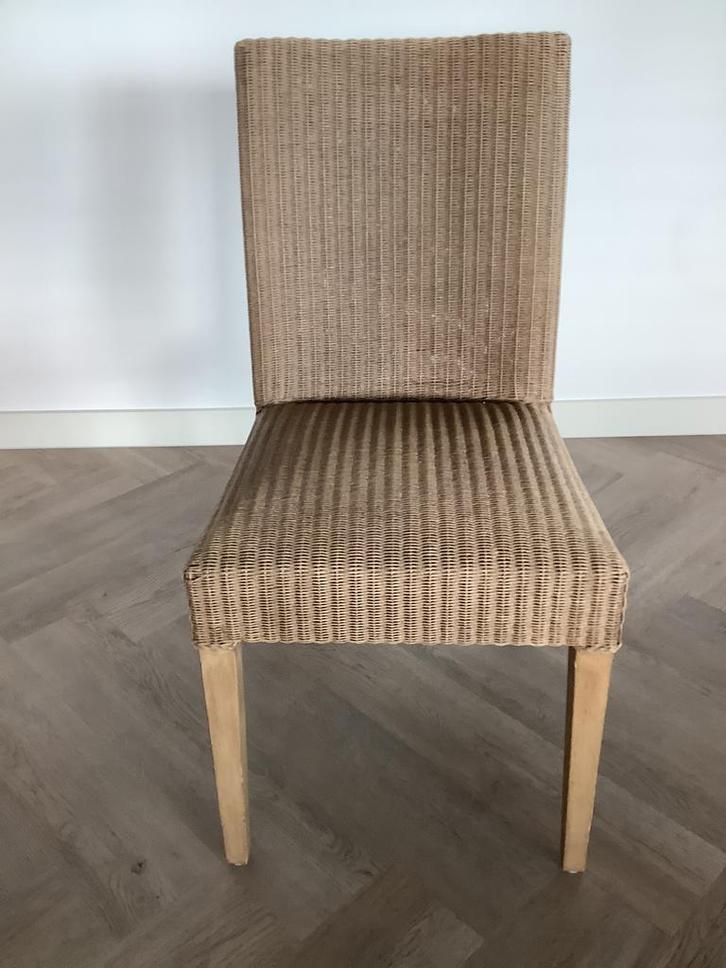 Mooie  look a like “loom” stoel zgan, Huis en Inrichting, Stoelen, Zo goed als nieuw, Eén, Stof, Bruin, Ophalen of Verzenden
