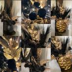 🖤Gratis Verzending 🖤Zijden bloemen Goud /Zwart Luxe Set, Ophalen of Verzenden, Nieuw