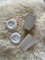Recycling beige bekers 2x zwart 1x, Huis en Inrichting, Keuken | Servies, Ophalen of Verzenden, Zo goed als nieuw, Overige stijlen