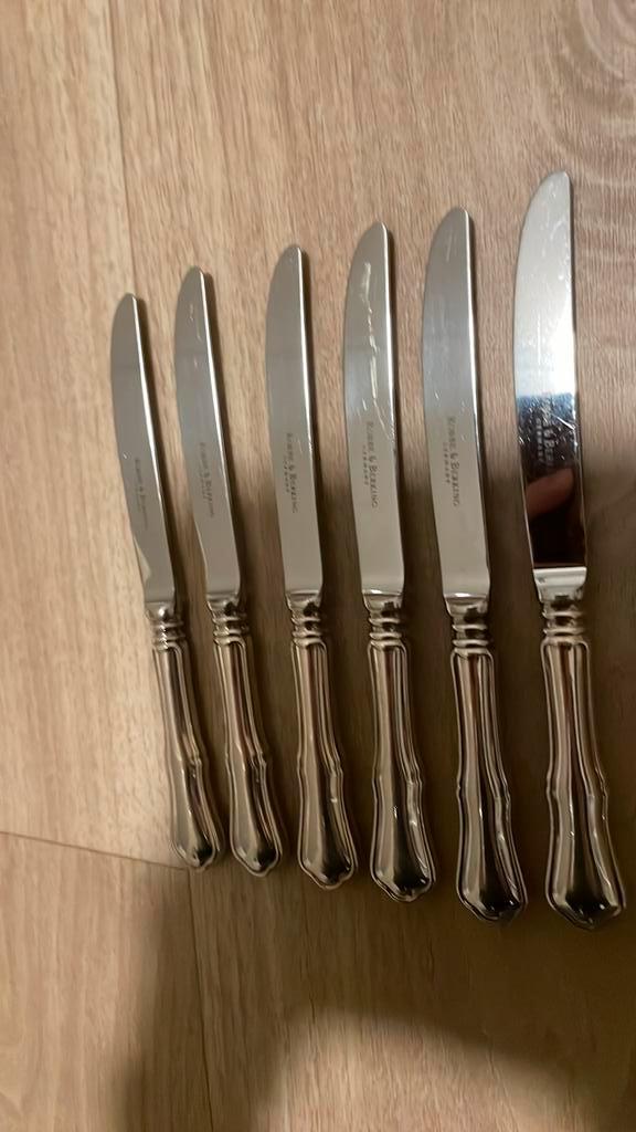 Verzilverde fruitmesjes Robbe & Berking Alt chippendale 150, Huis en Inrichting, Keuken | Bestek, Zilver, Ophalen of Verzenden