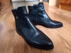 Zwarte leren enkellaarsjes, nauwelijks gedragen., Kleding | Dames, Schoenen, Ophalen of Verzenden, Zo goed als nieuw, Zwart