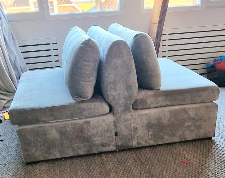 Grijze Design Bank Keijser & Co, Huis en Inrichting, Banken | Sofa's en Chaises Longues, Zo goed als nieuw, Stof, Ophalen
