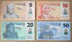 Nigeria 2019/2021, 4 verschillende bankbiljetten (UNC), Postzegels en Munten, Bankbiljetten | Afrika, Setje, Verzenden, Nigeria