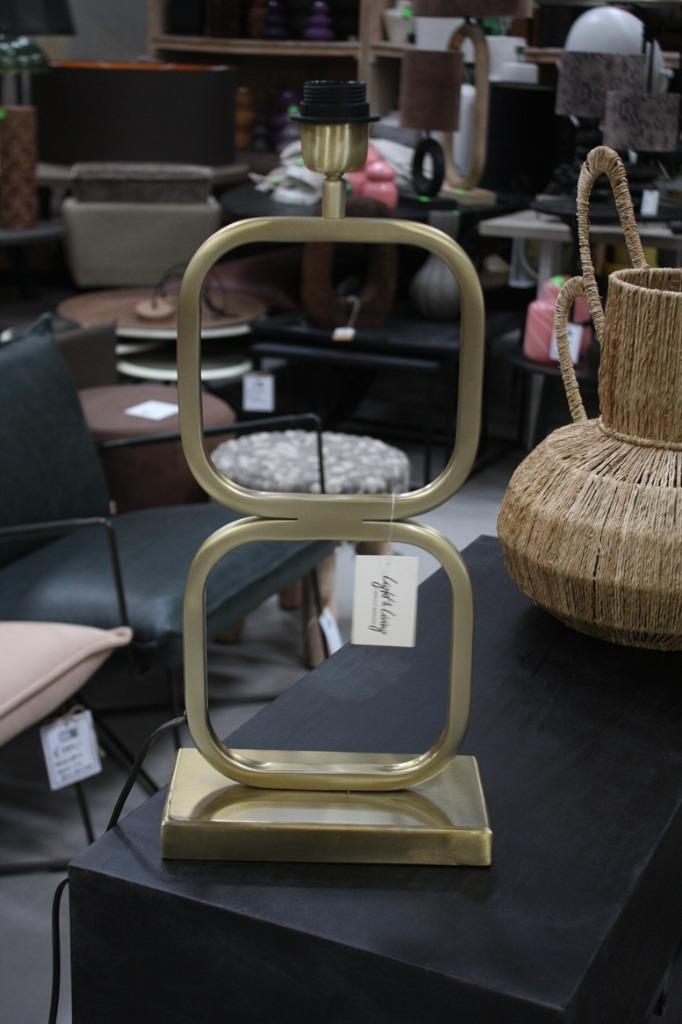 Lampvoet tafellamp Lutika Light & Living metaal licht goud, Huis en Inrichting, Lampen | Tafellampen, Zo goed als nieuw, Minder dan 50 cm