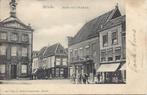 Brielle (Z.H.) Markt met Stadhuis, Volk, gelopen 1903, Verzenden, Voor 1920, Gelopen, Zuid-Holland