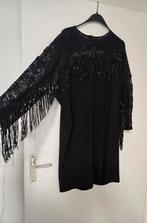 Zwarte jurk met lange mouwen en franjes, Kleding | Dames, Tops, Zwart, Lange mouw, Ophalen, Maat 38/40 (M)