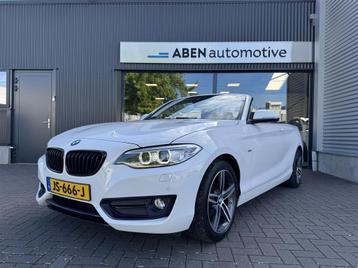 BMW 2 Serie 218i Cabrio Sport (CAMERA|NAVI PROF.|17"|STOELVE beschikbaar voor biedingen