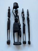 Afrikaanse Houten Beelden Set, Ophalen of Verzenden