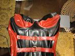 Mooie rood/zwarte latex corset - maat M/L, Geen merk, Ophalen of Verzenden, Rood, Body of Korset
