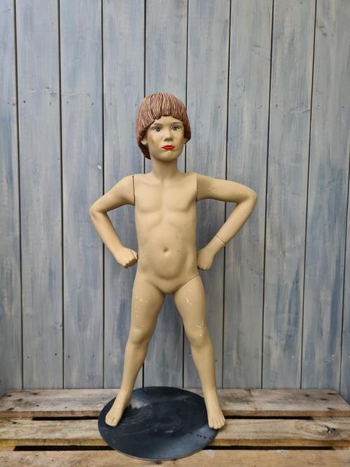 vintage etalagepop meisje 98 cm paspop kind, Antiek en Kunst, Curiosa en Brocante, Ophalen