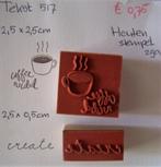 Tekst 517 Houten stempel, Hobby en Vrije tijd, Stempelen, Ophalen of Verzenden, Zo goed als nieuw, Houten stempel