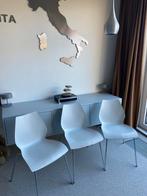 6 Kartell Maui stoelen licht grijs, Ophalen, Kunststof, Gebruikt, Vijf, Zes of meer stoelen