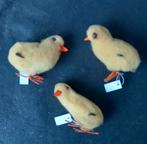 Pasen Per stuk of samen 3 antieke watten kuikentjes, Verzenden, Gebruikt