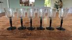 6 leuke vintage Franse Luminarc Nocturne Swirl likeurglazen, Ophalen of Verzenden, Zo goed als nieuw, Overige typen