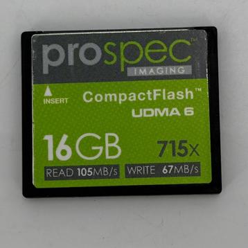 Prospec IMAGING UDMA 6 CompactFlash 16GB 715x beschikbaar voor biedingen