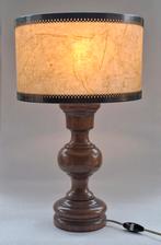 Grote Vintage Houten Tafellamp, Ophalen of Verzenden, Zo goed als nieuw, Minder dan 50 cm