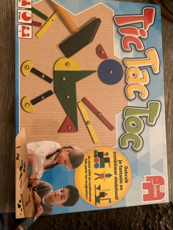 Jumbo Tic Tac Toc Hamertje Tik - Creatief Speelplezier, Hobby en Vrije tijd, Gezelschapsspellen | Kaartspellen, Nieuw, Een of twee spelers