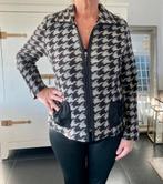 Blazer jasje jacket ruit print grijs zwart & rits 40/ 42 Xl, Maat 38/40 (M), Zwart, Ophalen of Verzenden, Zo goed als nieuw