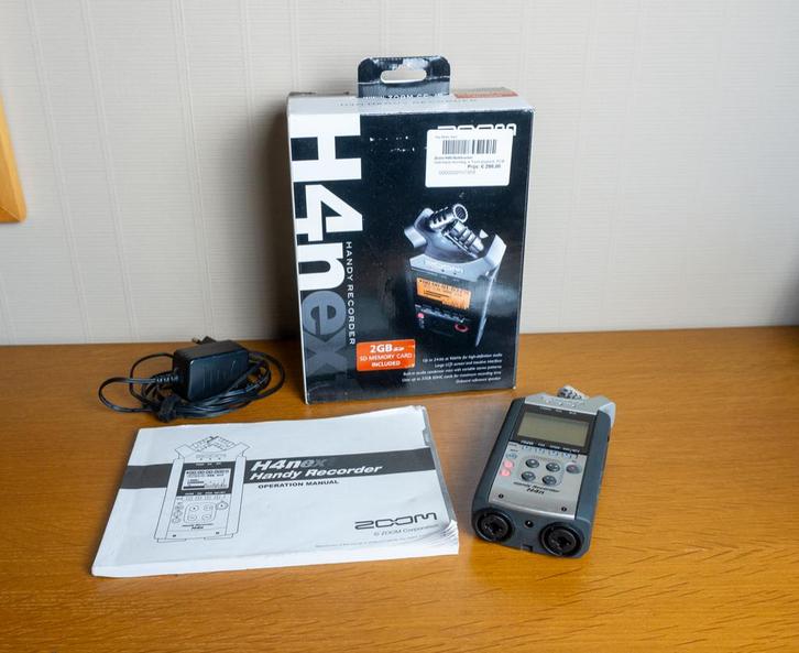 Zoom H4n 4-track audio recorder - podcast, Audio, Tv en Foto, Professionele Audio-, Tv- en Video-apparatuur, Zo goed als nieuw