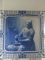 Delfts Blauw Wandkleed - Het Melkmeisje, Antiek en Kunst, Ophalen of Verzenden