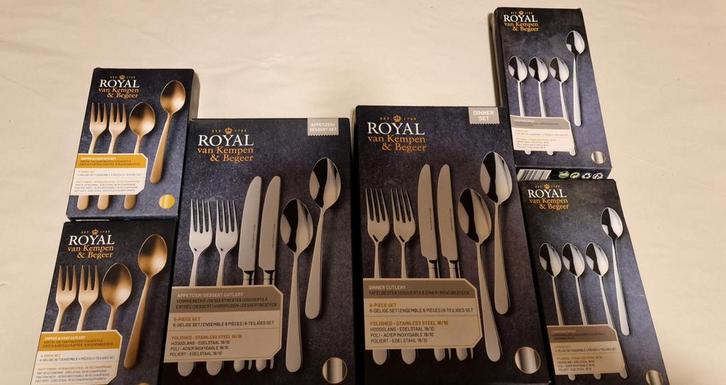 Ah royal van kempen en begeer bestek besteksets zilverkleur, Huis en Inrichting, Keuken | Bestek, Nieuw, Bestekset, Rvs of Chroom