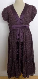 Romantische aubergine print jurk van Bohemia! M, Kleding | Dames, Maat 38/40 (M), Overige kleuren, Verzenden, Gedragen