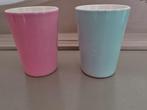 roze en blauwe retro melkbekers, Verzamelen, Retro, Ophalen of Verzenden, Huis en Inrichting