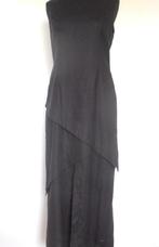 Blacky Dress - prachtige aubergine linnen lange jurk - 38, Maat 38/40 (M), Verzenden, Paars, Zo goed als nieuw