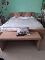 Boxspring 160x220 incl. matrassen, Huis en Inrichting, Beige, Tweepersoons, Ophalen of Verzenden, Zo goed als nieuw