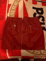Roode leren rok, Ophalen, Maat 42/44 (L), Nieuw, Boven de knie