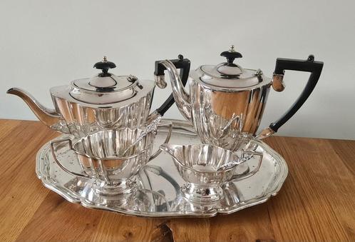 Antieke Chippendale koffie/servies (8-delig), Antiek en Kunst, Antiek | Servies compleet, Ophalen of Verzenden