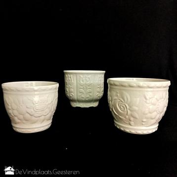 Vintage bloempotten West Germany - set van 3 stuks beschikbaar voor biedingen