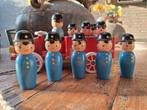 nostalgische oude houten politie kegels in houten auto, Antiek en Kunst, Antiek | Speelgoed, Ophalen of Verzenden
