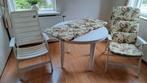 Kettler tuintafel met 3 tuinstoelen met kussens, Tuin en Terras, Tuinsets en Loungesets, Ophalen, Gebruikt