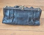 Brocante leren dokterstas mooi stuk zwart leer, 40 tot 60 cm, 30 cm of meer, Zwart, Minder dan 35 cm