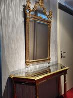 Klassieke kaptafel en spiegel, Huis en Inrichting, Woonaccessoires | Spiegels, Ophalen, Gebruikt, 100 tot 150 cm, Rechthoekig