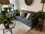 Mooi donker grijze 2 zitsbank, Huis en Inrichting, Ophalen, Tweepersoons, Rechte bank, Stof