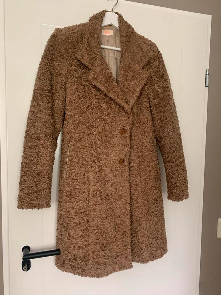 Lichtbruine Teddy Winterjas - Maat 38, Kleding | Dames, Jassen | Winter, Gedragen, Maat 38/40 (M), Bruin, Ophalen of Verzenden
