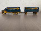 Tekno Denmark 1/50 Scania Vabis 76 ASG Transport combinatie, Ophalen of Verzenden, Zo goed als nieuw, Bus of Vrachtwagen, Tekno