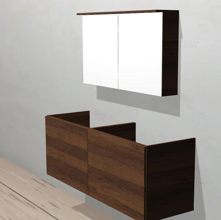 Te koop: Detremmerie spiegelkast met verlichtingsluifel, Huis en Inrichting, Badkamer | Badkamermeubels, Nieuw, Spiegelkast, Minder dan 100 cm