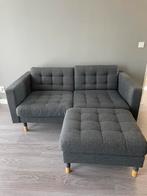 Ikea landskrona 2-zitsbank met voetenbank kleur donkergrijs, Ophalen, Hout, 150 tot 200 cm, Tweepersoons