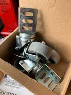 bok zwenkwieltjes 8 stuks ongebruikt, Doe-het-zelf en Verbouw, Zwenkwielen, Ophalen of Verzenden, Nieuw