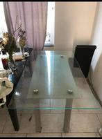 Leuke glazen tafel 160 x 90, Huis en Inrichting, Tafels | Salontafels, Ophalen, Gebruikt, Rechthoekig, 50 tot 100 cm