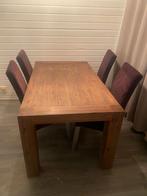 Mooie 4-persoons eettafel, Gebruikt, 150 tot 200 cm, Rechthoekig, 50 tot 100 cm
